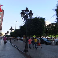 ホテル前の通り