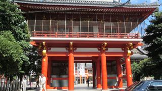 境内の鳩が群がる庶民の信仰と憩いの場所として知られる観音様