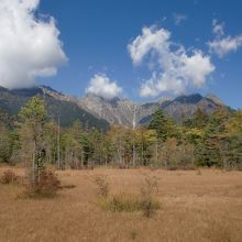 田代湿原と穂高連峰