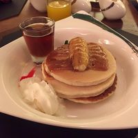 朝食のパンケーキ