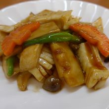 イカのオイスターソース炒め