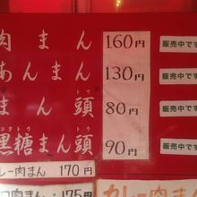 メニューです。