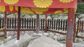 雨が降っても安心の足湯！