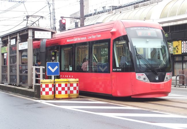 高岡駅を出て、最初の電停です