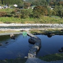 利根川の河川敷に公園が整備されています