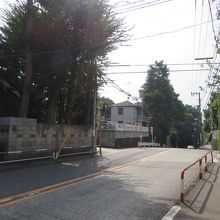 上野毛通り、右五島美術館、左お寺方面