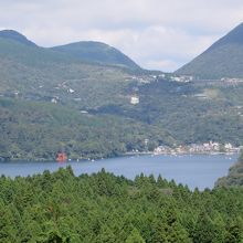 道の駅からみた芦ノ湖