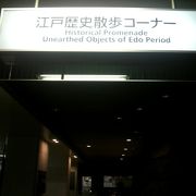 地下鉄市ヶ谷駅の構内に、江戸歴史散歩コーナーが設けられています。