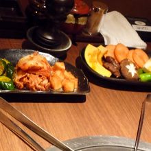 キムチと焼き野菜