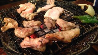 コスパの良い、七輪で焼くホルモン！