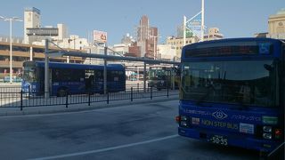 下関駅にいる路線バスはサンデン交通以外見かけない