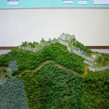 山城の郷2階にある竹田城の模型