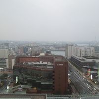 部屋からの眺望　天気が悪かったので見通しが悪い