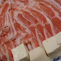 夕食の豚しゃぶ