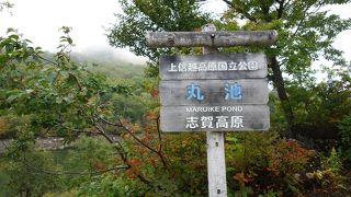 志賀高原に点在する湖沼の1つ。