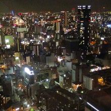 展望台から見た大阪の夜景