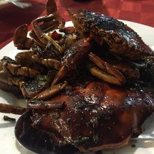 カニの黒胡椒炒め2匹分RM70(2,100円)