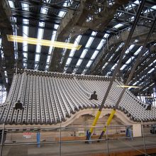 姫路城大天守最上階の修復風景