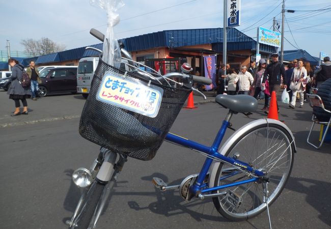 苫小牧駅前で1日￥500円のレンタサイクル