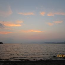 嫁ヶ島・袖師地蔵・宍道湖の夕日のベストコラボ