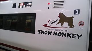 元成田エクスプレスの車両を使用した長野～湯田中間を結ぶ長野電鉄の特急