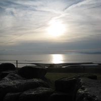 やっと雲が切れ朝日が見えました