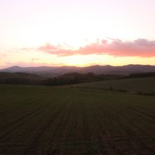 駐車場から見た夕景