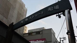 繊維関係のお店が多い