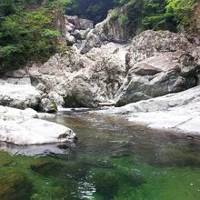 水の色が違います