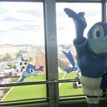 キャラクターがお出迎え