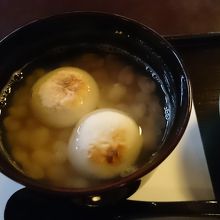 白小豆のぜんざい