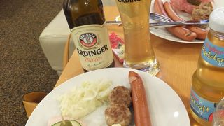 ビール＆ソーセージが楽しめる♪