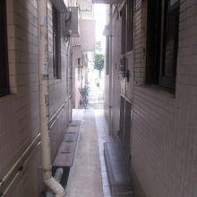 このような路地のような道を途中通過します