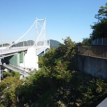 大浜パーキングエリアから遊歩道へ。