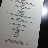 ディナーのメニュー