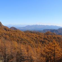 峠から群馬方向の紅葉