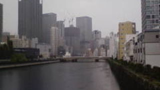 肥後橋スタート、ゴールで堀巡り