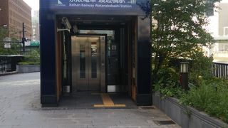 中之島に行く時に