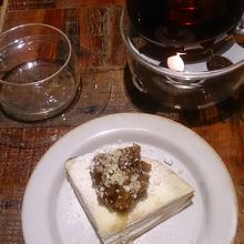 ブレンドティーといちじくとマロンのミルフィーユ