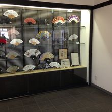 扇子の展示コーナー