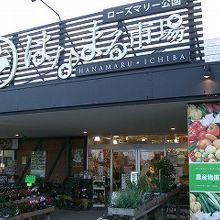 店頭に花がたくさん並んでいます