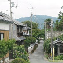 萩市平安古地区への玉江橋からの入口