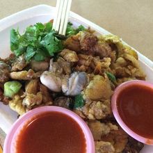 オムレツというより、牡蠣卵炒め。