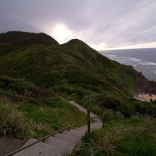 灯台から下りる途中の景色