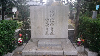 小平浪平夫妻の墓がありました