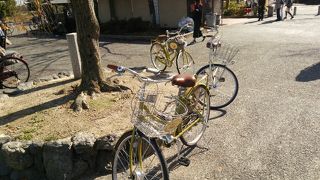 阪急嵐山駅前のレンタサイクル！