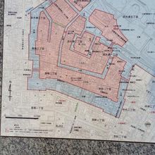 大津城跡、マップ。