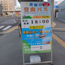 案内。下段のロープウェイ行きと間違えぬよう。