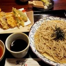 海老天付き天蕎麦