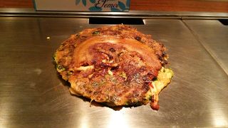 ネギがたっぷり入ったお好み焼き